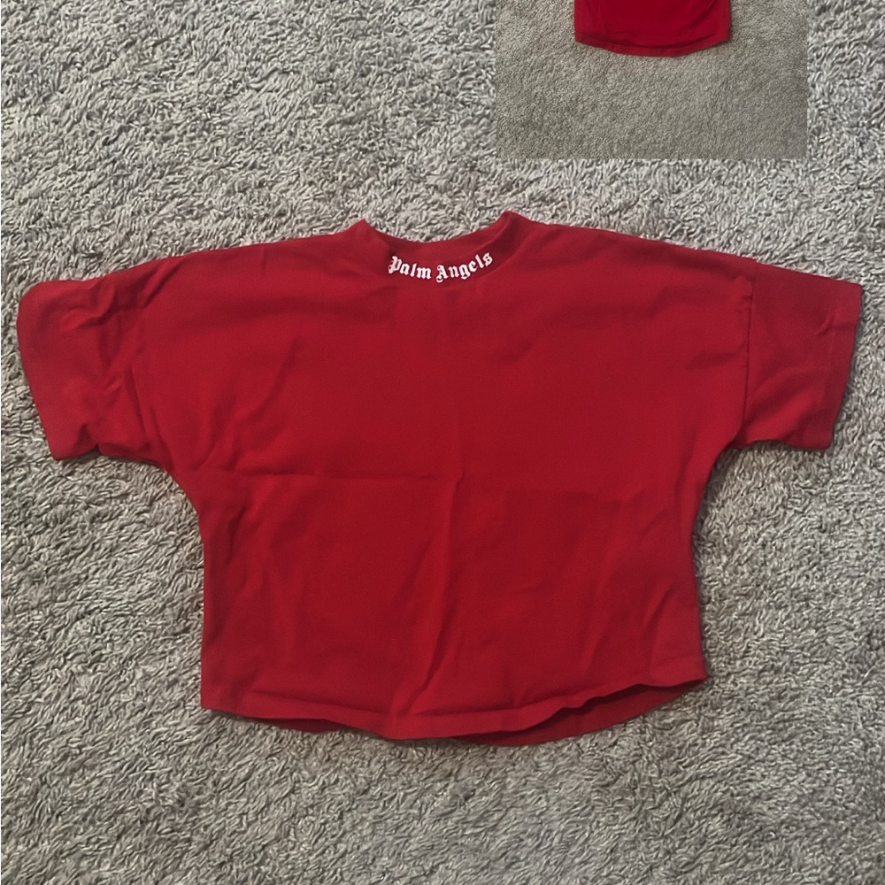 Palm Angels Red Short Sleeve Tee